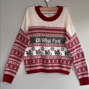 Kaisely Red and Cream Holiday Sweater